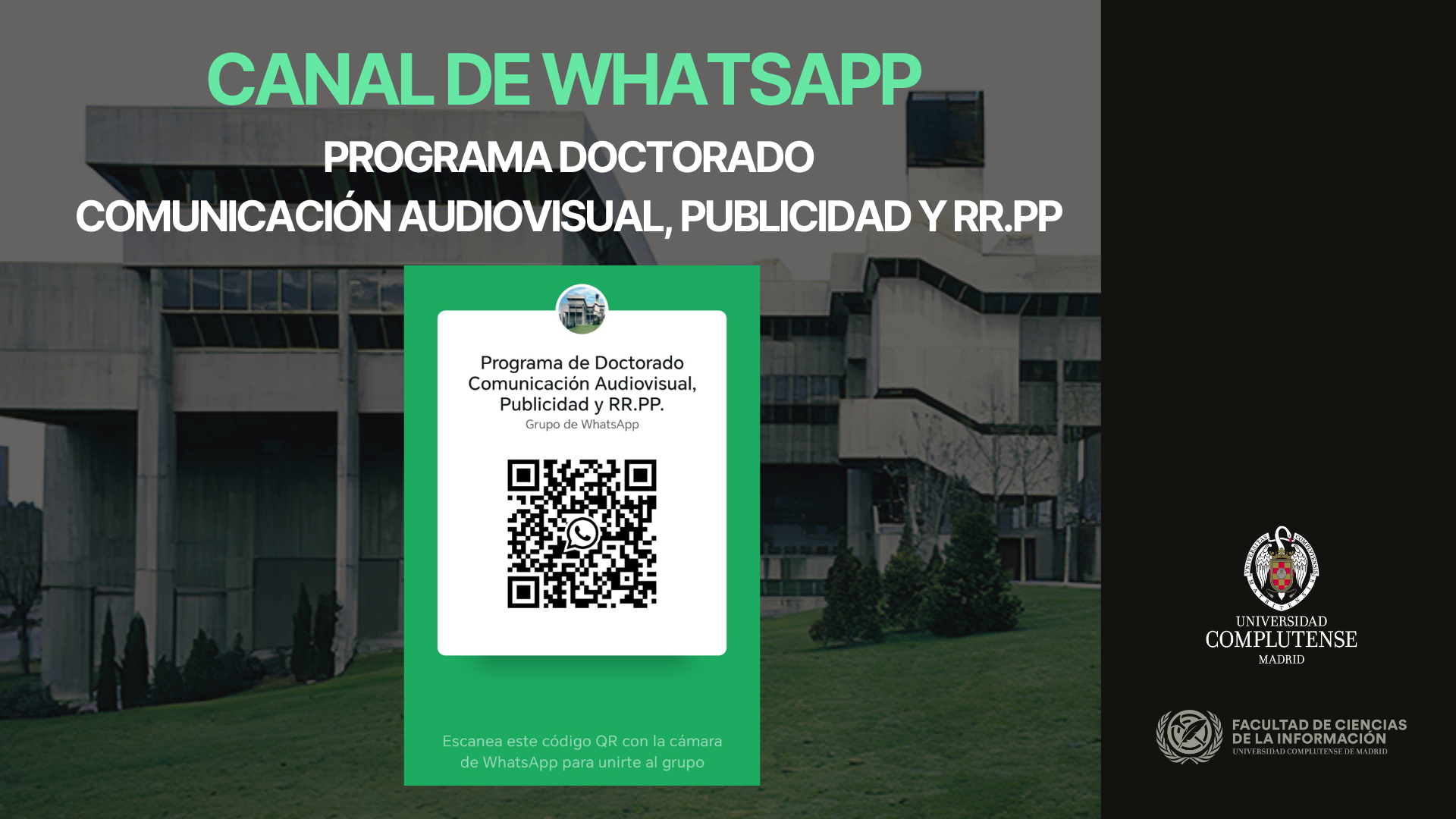 Nuevo Canal Informativo de WhatsApp